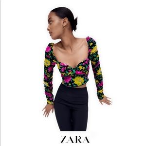 ZARA Floral Printed Top NWT